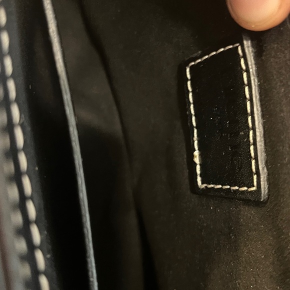 Elleme Black Space Bag Crossbody / Shoulder Carry Contrast Stitching - Picture 3 of 10